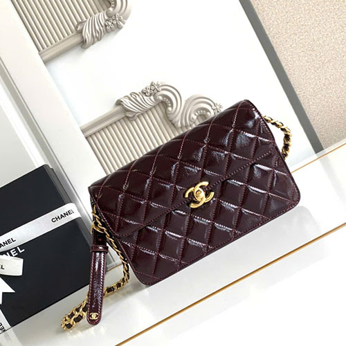 Túi Chanel Baguette Clutch AS5633 Màu Đỏ Siêu Cấp Size 22.5cm