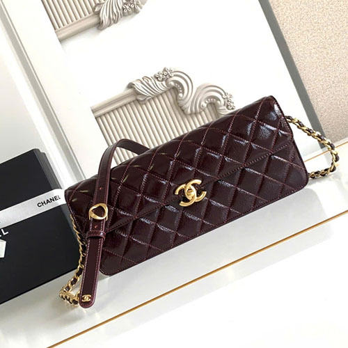 Túi Chanel Baguette Clutch AS5642 Màu Đỏ Siêu Cấp Size 30cm