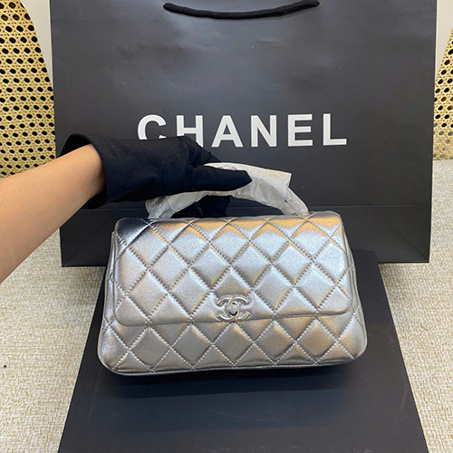 Túi Chanel CF 25S Luminous Silver Bag Siêu Cấp Size 22.5cm