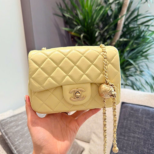 Túi Chanel Gold Ball Màu Vàng Fullbox Size 17cm