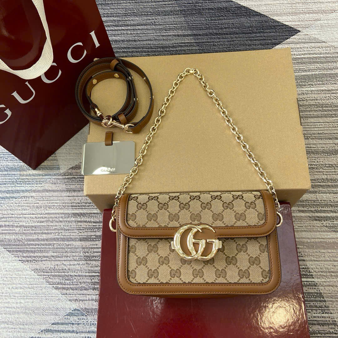 Túi Đeo Vai Gucci Go GG Monogram – BST Xuân Hè 2025 826761 Siêu Cấp Size 21.5cm