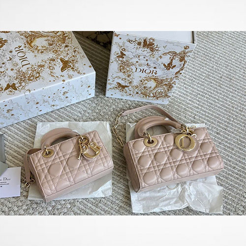 Túi Dior Lady D-Joy Màu Hồng Fullbox Size 17 & 22cm