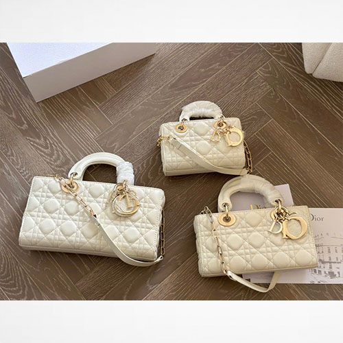 Túi Dior Lady D-Joy Màu Trắng Fullbox Size 17 & 22 & 26cm