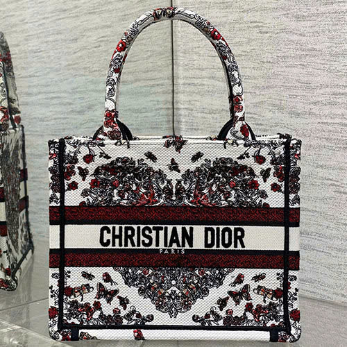 Túi Dior Tote Series Tình Yêu Năm Mới Màu Trắng Siêu Vip Size 26cm