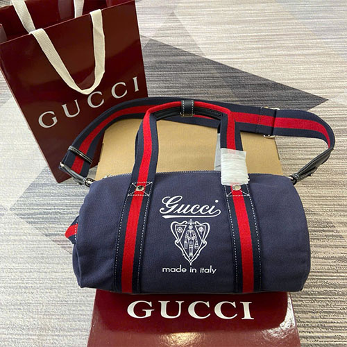 Túi Du Lịch Gucci Canvas 816865 Màu Xanh Đen Siêu Cấp Size 30 cm