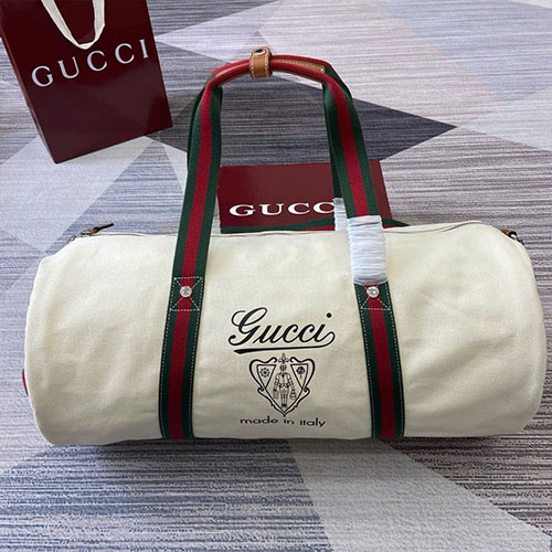 Túi Du Lịch Gucci Canvas 816866 Màu Trắng Siêu Cấp Size 54 cm