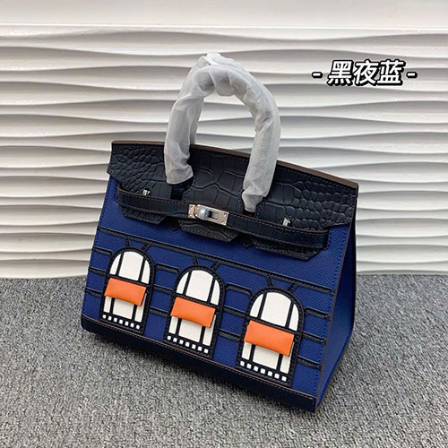 Túi Hermes Birkin House Màu Xanh Đêm Super Size 25 cm