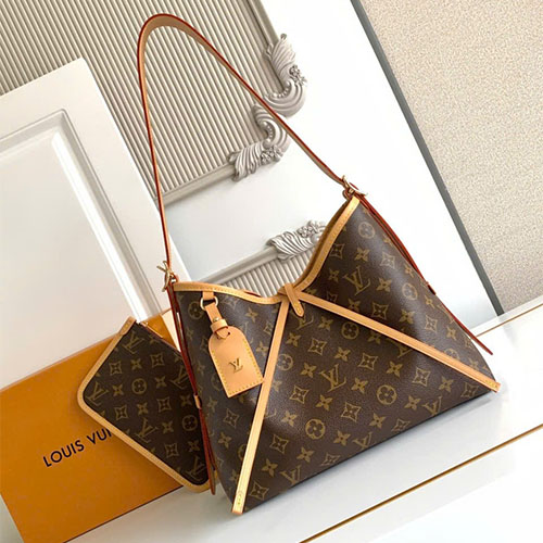 Túi LV CarryAll Small – Monogram Canvas phối da (phiên bản siêu VIP)