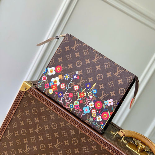 Túi LV Hộp Dựng Mỹ Phẩm M14180 Màu Nâu Size 25 cm