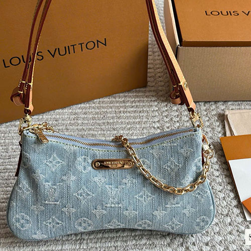 Túi LV Màu Xanh Jean Full Box Size 25 cm