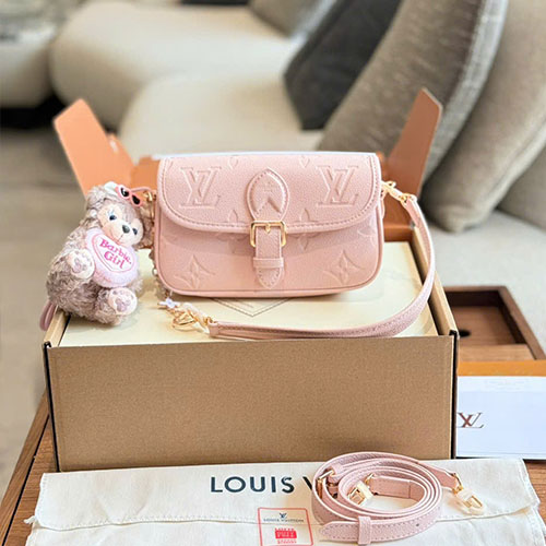 Túi LV Nano Diane M83566 Màu Hồng Fullbox Size 18cm