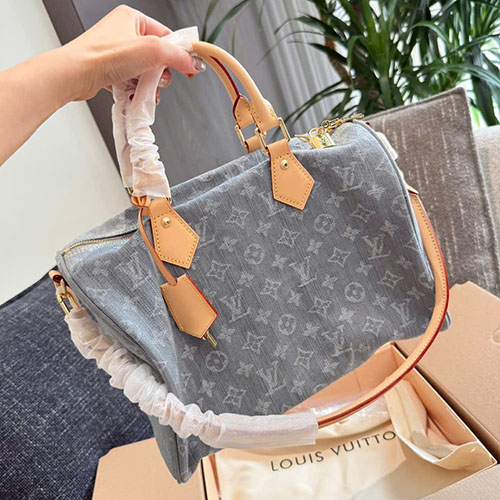 Túi LV Speedy Denim Hoa Văn Monogram Fullbox Size 30cm