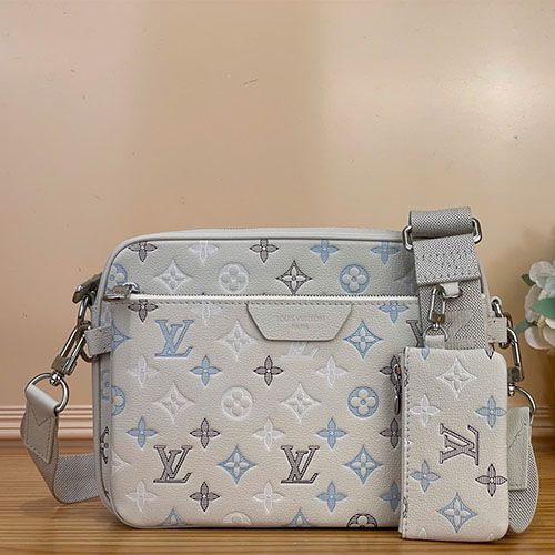 Túi LV Trio Messenger Monogram Shadow gradient trắng siêu VIP –  M28854
