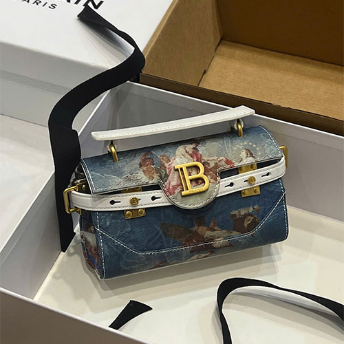 Túi xách Balmain Mini Canvas phối da – Siêu VIP