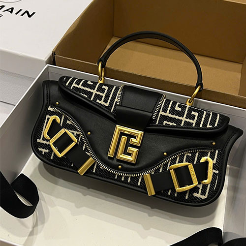 Túi xách Balmain Tote Canvas phối da – Siêu VIP