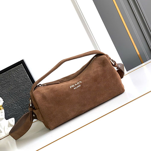 Túi Xách Boston Prada Da Lộn 2VH188 Siêu Cấp Size 24cm