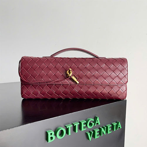 Túi xách Bottega Veneta Andiamo Evening Clutch 741511 - đỏ rượu