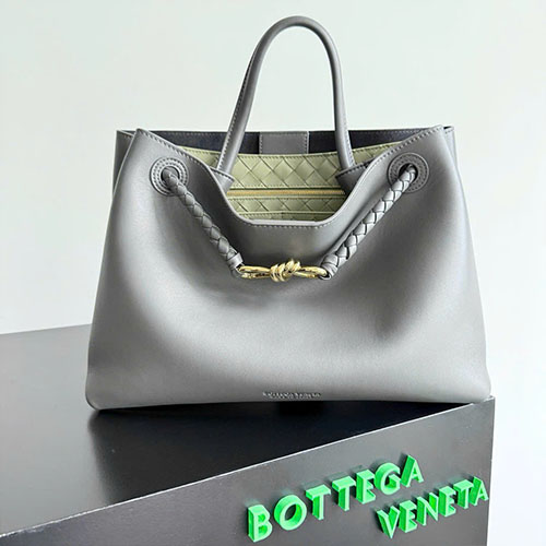 Túi Xách Bottega Veneta Andiamo Màu Xám Siêu Vip Size 32 cm