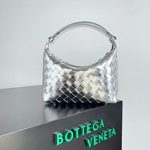 Túi Xách Bottega Veneta Bento Màu Bạc Siêu Cấp Size 22 cm