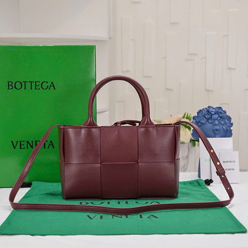 Túi Xách Bottega Veneta Tote Mini Arco Màu Đỏ Siêu Cấp Size 25 cm