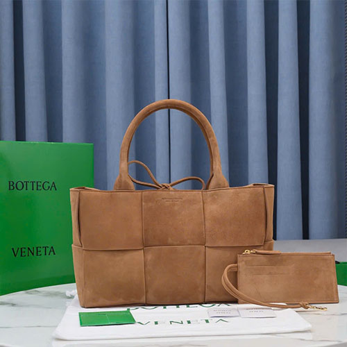 Túi Xách Bottega Veneta Tote Mini Arco Màu Nâu Siêu Cấp Size 36 cm