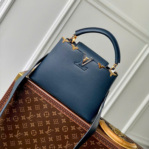 Túi Xách Capucines BB M24567 Màu Xanh Siêu Vip Size 27cm
