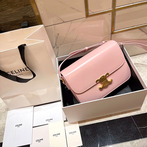 Túi Xách Celine Triomphe Màu Hồng Siêu Cấp Size 22cm