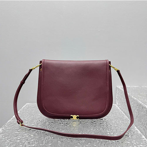 Túi xách Celine Triomphe Soft Besace 123632 Da Cừu Màu Rượu Vang Siêu VIP