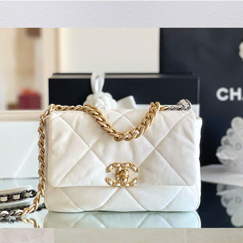 Túi Xách Chanel 19 Bag Màu Trắng Like Auth Size 26cm