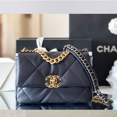 Túi Xách Chanel 19 Bag Màu Xanh Đen Like Auth Size 26cm
