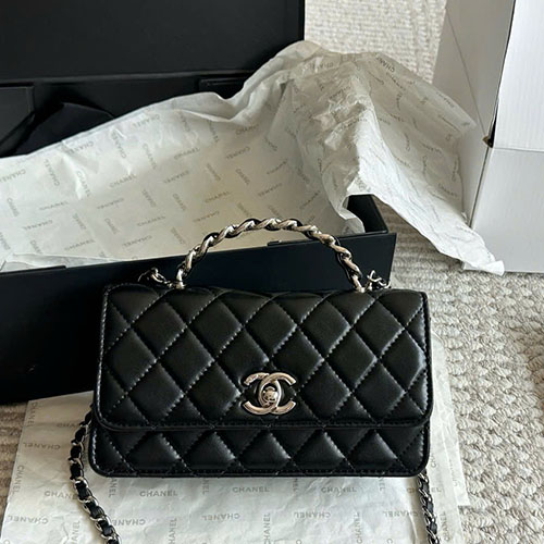 Túi Xách Chanel 23K Màu Đen Full Box Size 19 cm