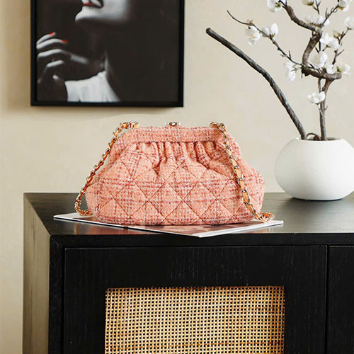 Túi xách Chanel 24A Handcraft AS4714 Cloud Bag Da Cừu Siêu VIP - màu cam