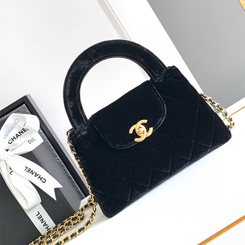 Túi xách Chanel 24A Kelly Màu Đen Siêu Cấp Size 19 cm