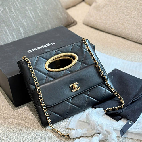 Túi Xách Chanel 24B Clutch Màu Đen Full Box Size 25 cm