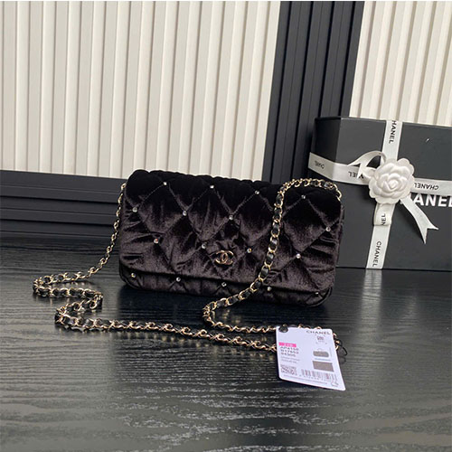 Túi xách Chanel 24B Velvet Evening Bag – AP4159 – Siêu VIP