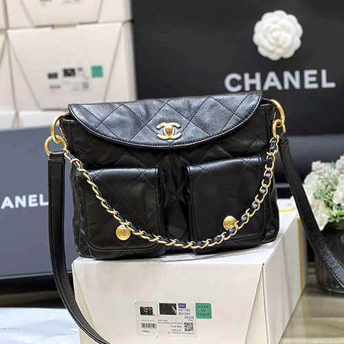 Túi Xách Chanel 24P Hobo Bag AS4743 Màu Đen Like Auth Size 24cm