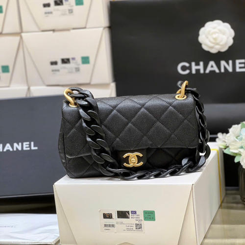 Túi Xách Chanel 24P Like Auth CF Tay Cầm Chuỗi Dày Jennie Limited Edition