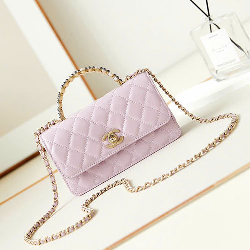 Túi Xách Chanel 24P WOC Màu Hồng Siêu Cấp Size 18.5 cm