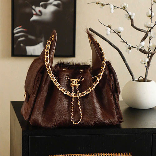 Túi xách Chanel 25 Bag Chocolate Suede 26A Siêu VIP - màu nâu