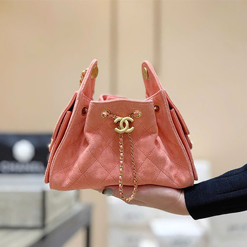 Túi xách Chanel 25 Bag Mini Suede Pink AA56310 Like Auth - màu hồng