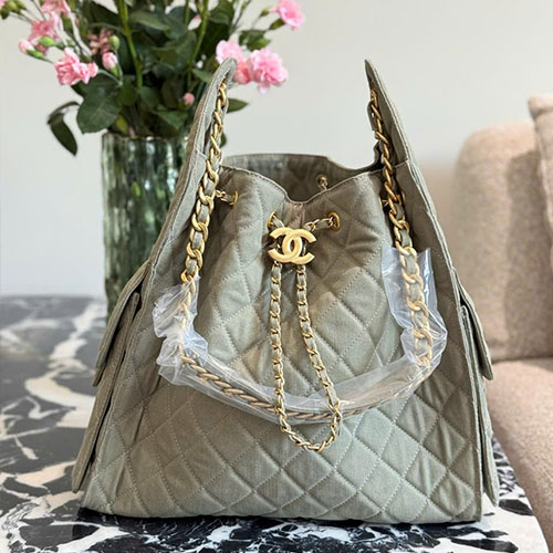 Túi xách Chanel 25 Hobo Denim Màu Xanh Super Size 40cm