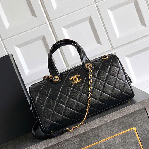 Túi Xách Chanel 25A Bowling Bag Màu Đen Siêu Cấp Size 31cm