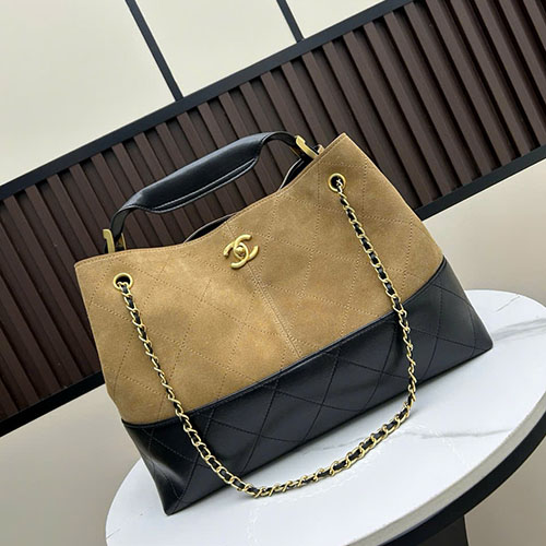 Túi Xách Chanel 25A Màu Nâu Super Size 36cm