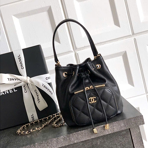 Túi Xách Chanel 25B Mini Bucket Màu Đen Siêu Cấp Size 12.5cm