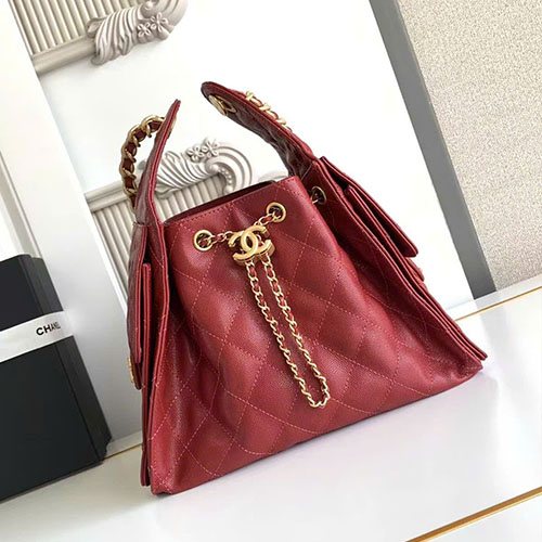 Túi Xách Chanel 25C AS5293 Màu Đỏ Siêu Cấp Size 30 cm