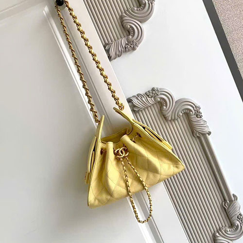 Túi Xách Chanel 25C AS5631 Màu Vàng Siêu Cấp Size 22cm