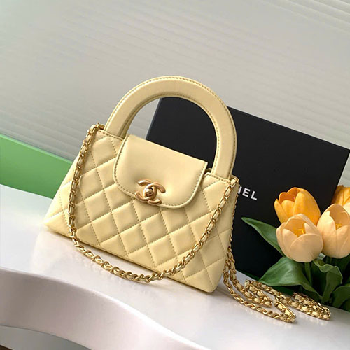 Túi Xách Chanel 25C Kelly AS4416 Màu Vàng Nhạt  Siêu Vip Size 19 cm