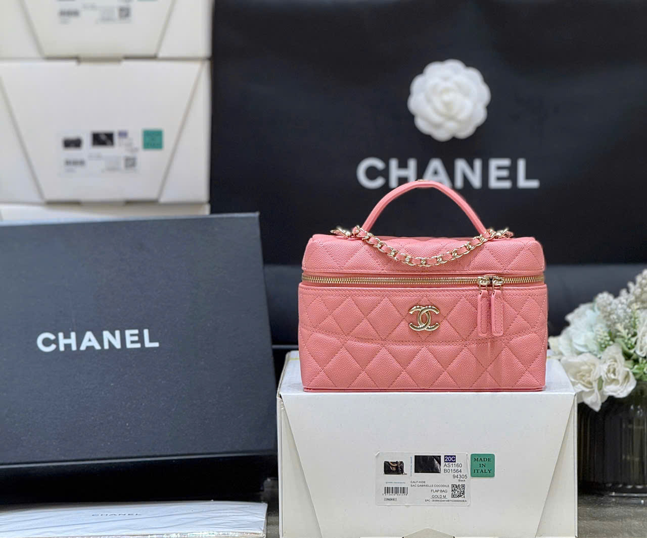 Túi xách Chanel 25C like auth LP tay cầm hộp