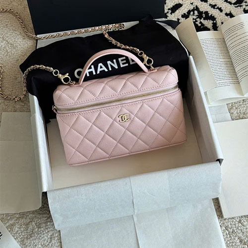 Túi xách Chanel 25C LP – Dáng hộp “Lunch Box” – Siêu VIP màu hồng