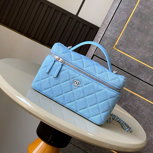 Túi Xách Chanel 25C Màu Xanh Denim Nhạt Siêu Cấp Size 19.5cm